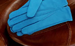 Gants cuir homme - Coupe droite cintrée - Bleu Artic